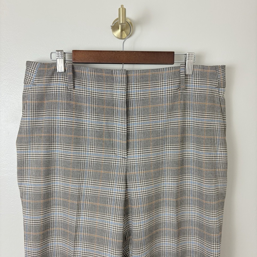 Talbots Southampton Straight Leg Dress Pants Size 16 Glen Plaid Fall Multi Work - Picture 4 of 14